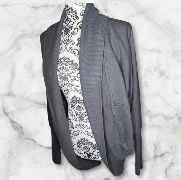 WILFRED Charcoal Open-Front Cardigan - Small - Picture 2 of 8